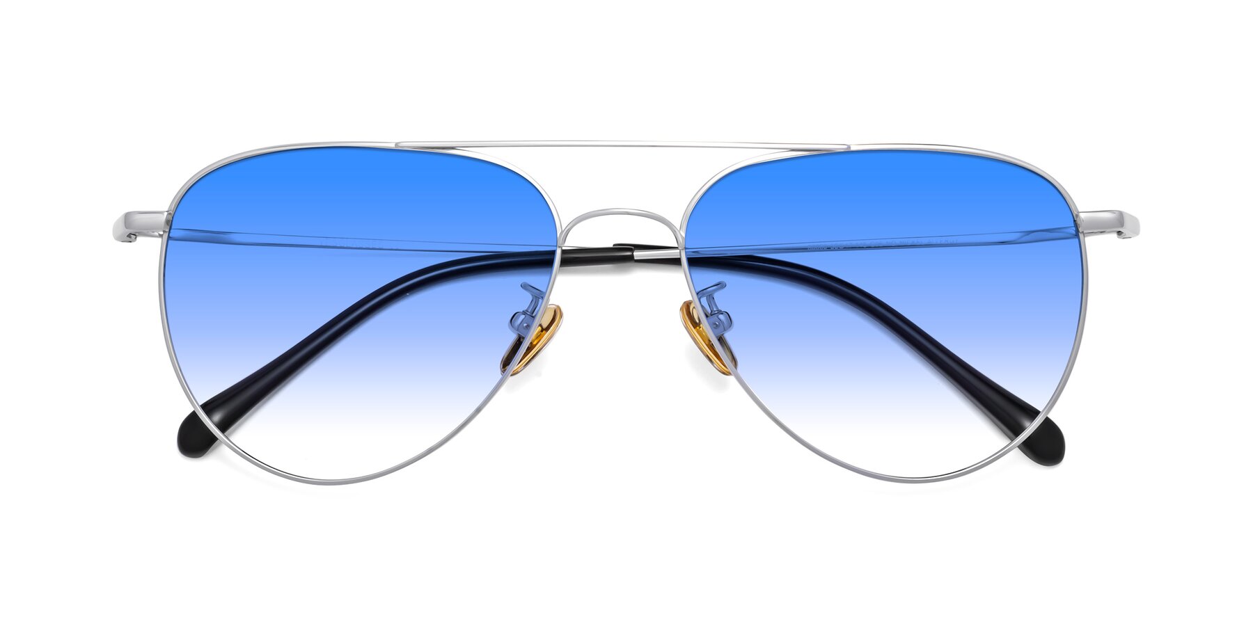 Folded Front of Hindley in Silver with Blue Gradient Lenses