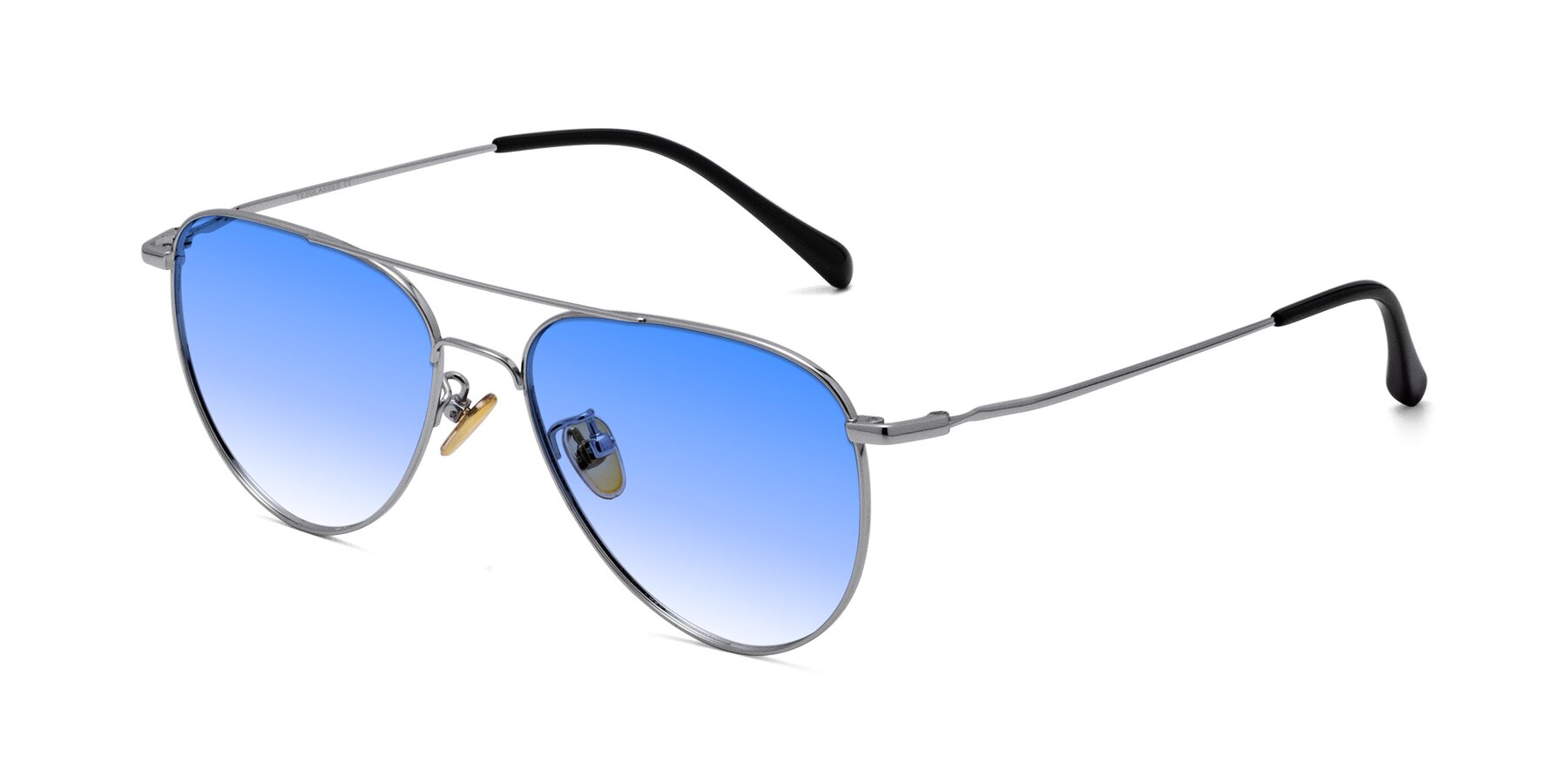 Angle of Hindley in Silver with Blue Gradient Lenses