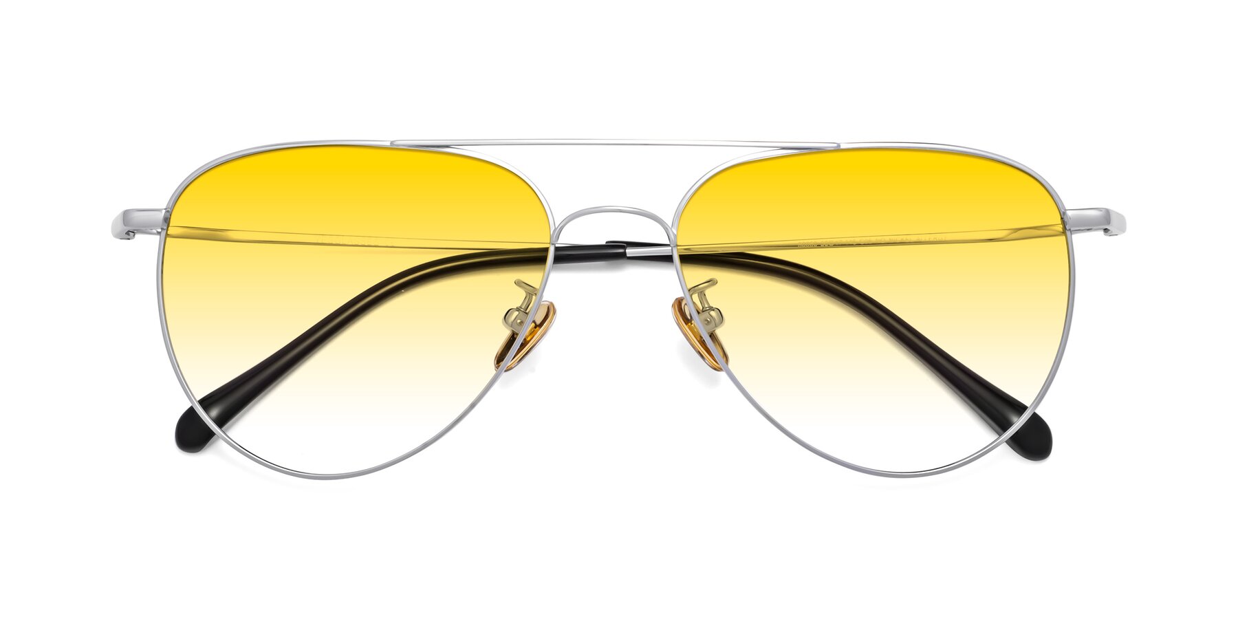 Folded Front of Hindley in Silver with Yellow Gradient Lenses