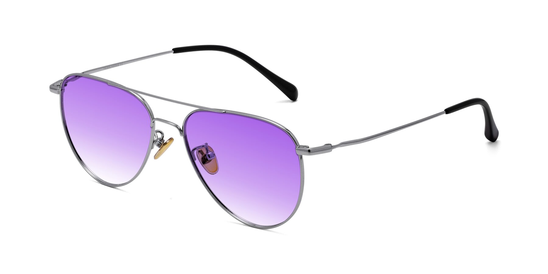 Angle of Hindley in Silver with Purple Gradient Lenses