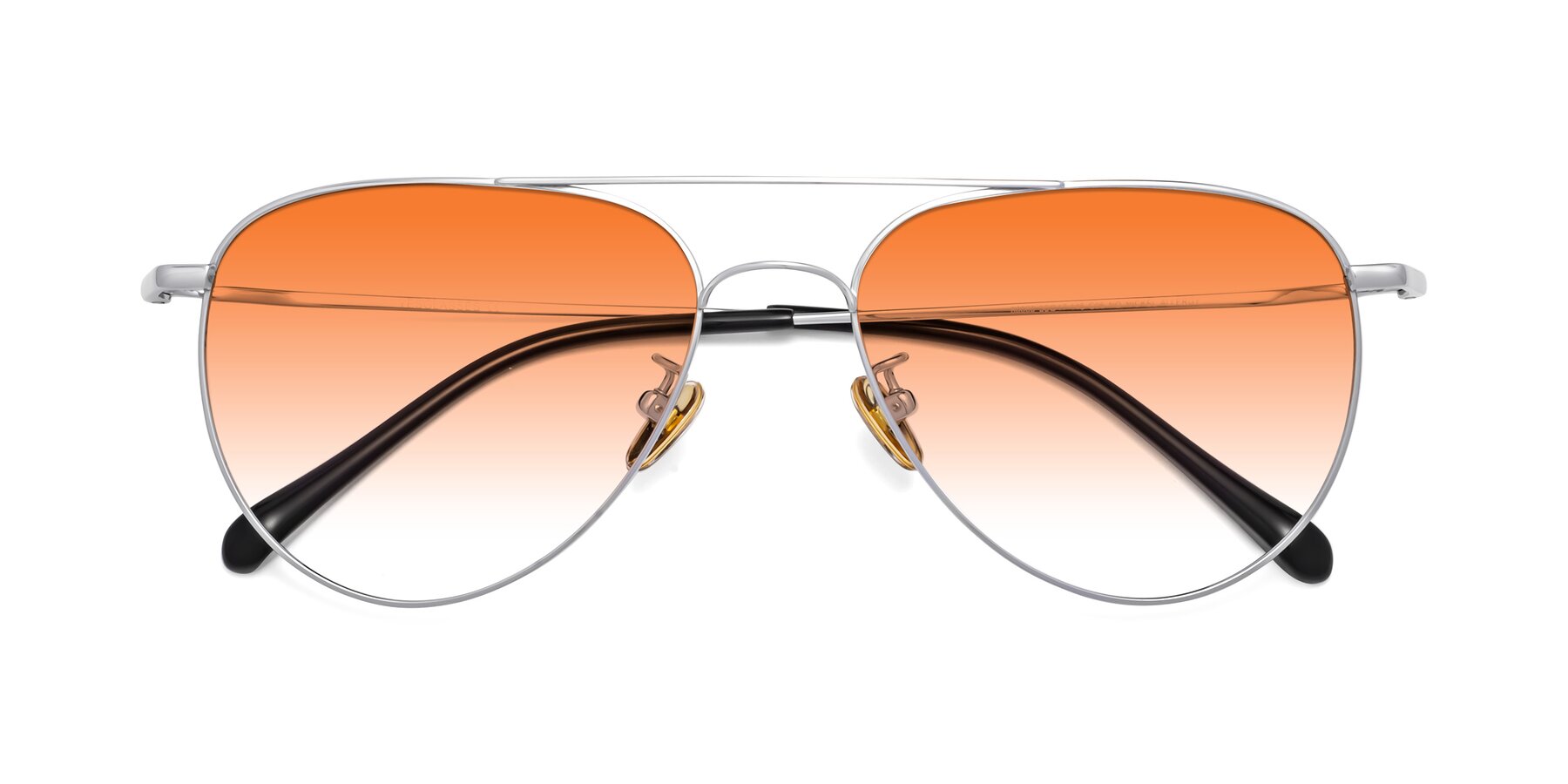 Folded Front of Hindley in Silver with Orange Gradient Lenses
