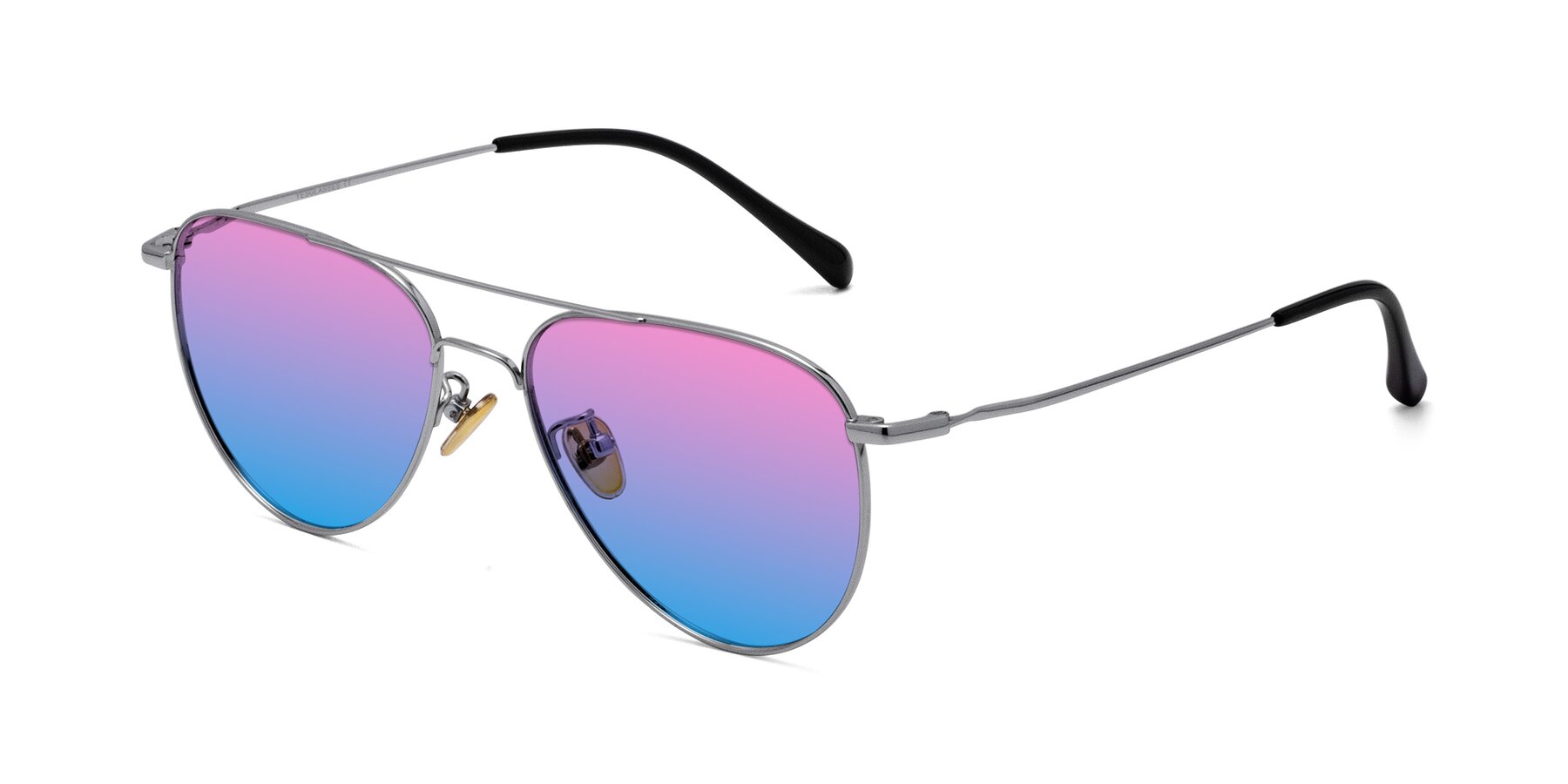 Angle of Hindley in Silver with Pink / Blue Gradient Lenses