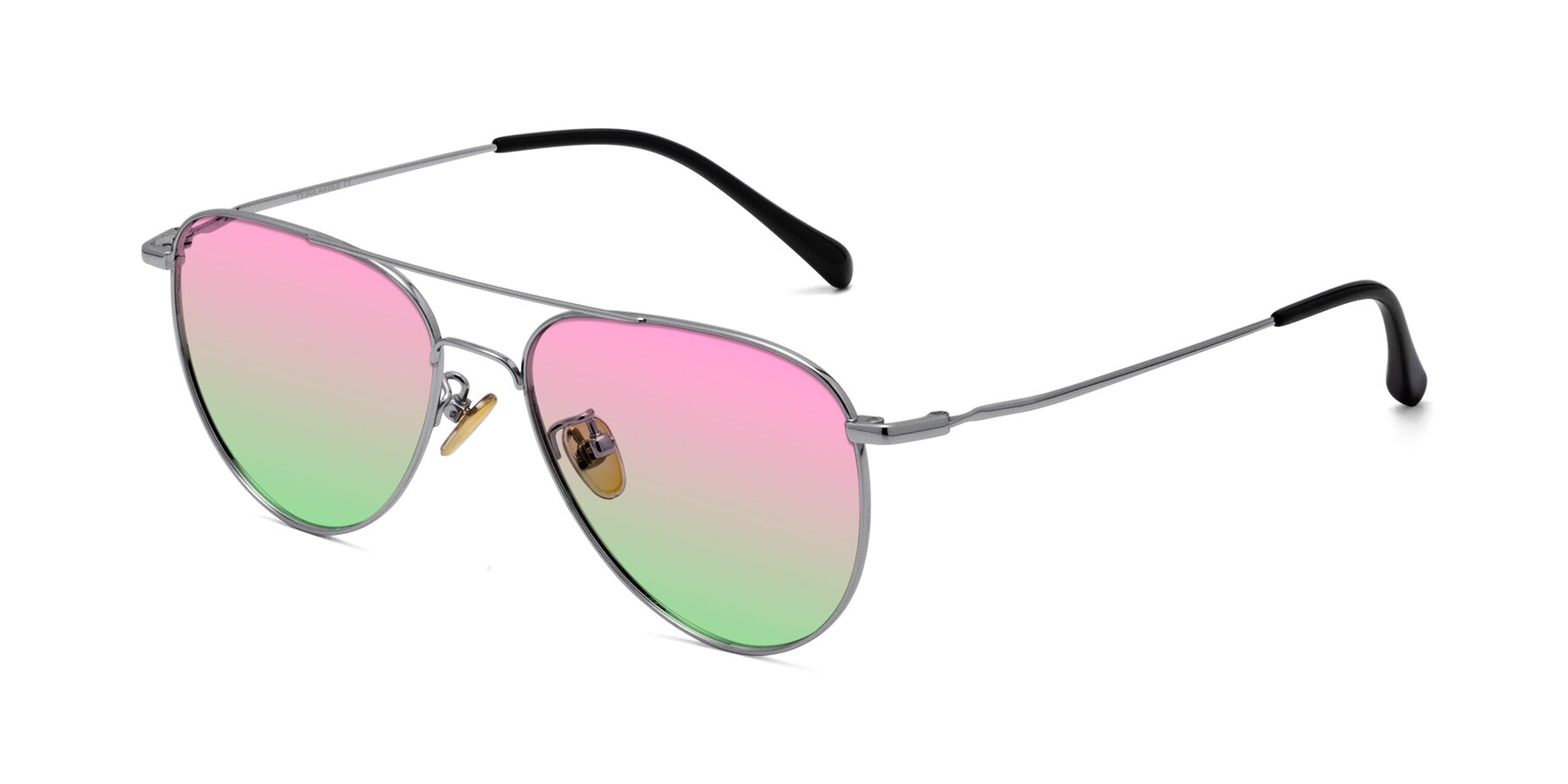 Angle of Hindley in Silver with Pink / Green Gradient Lenses