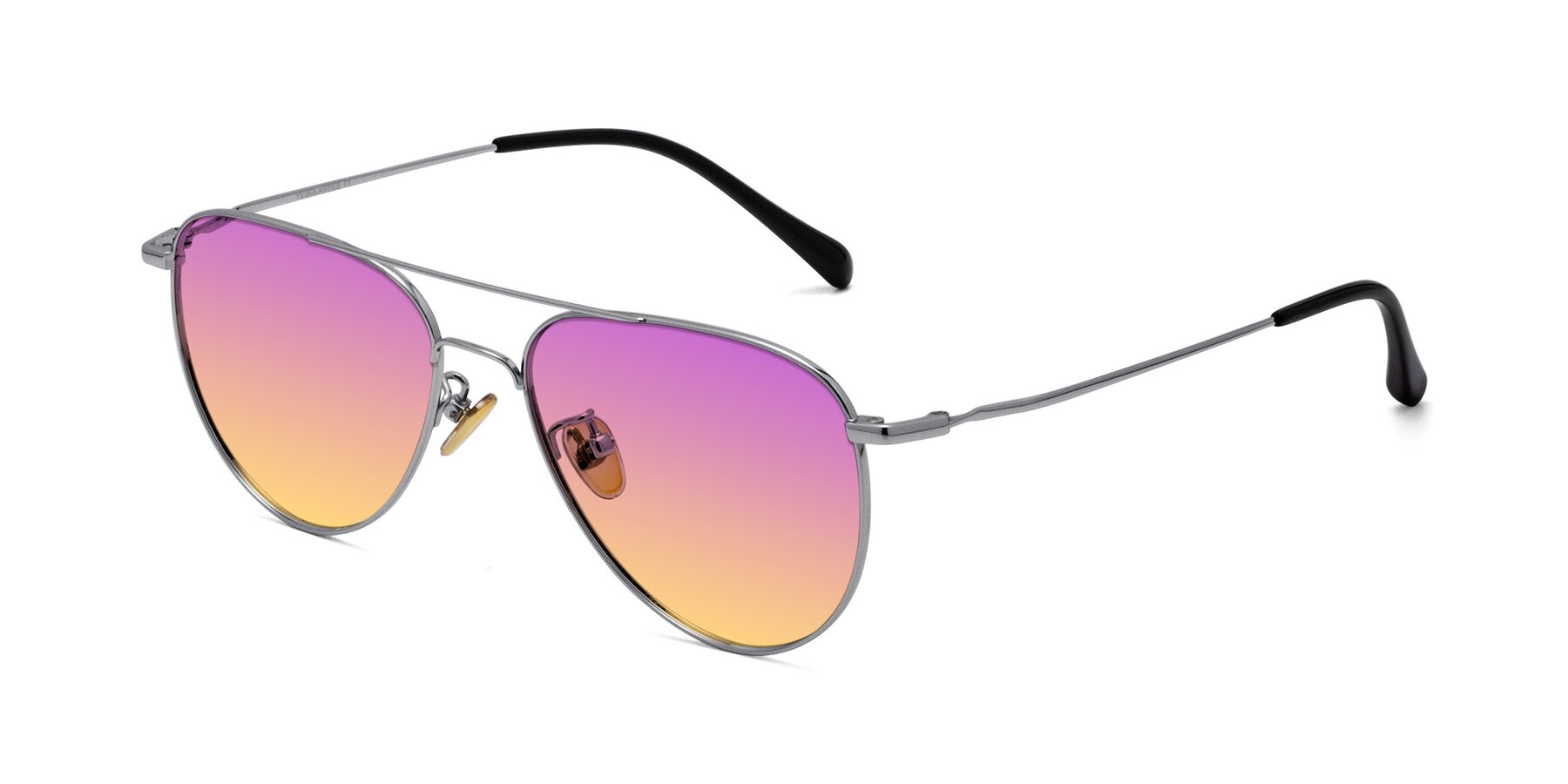 Angle of 80060 in Silver with Purple / Yellow Gradient Lenses