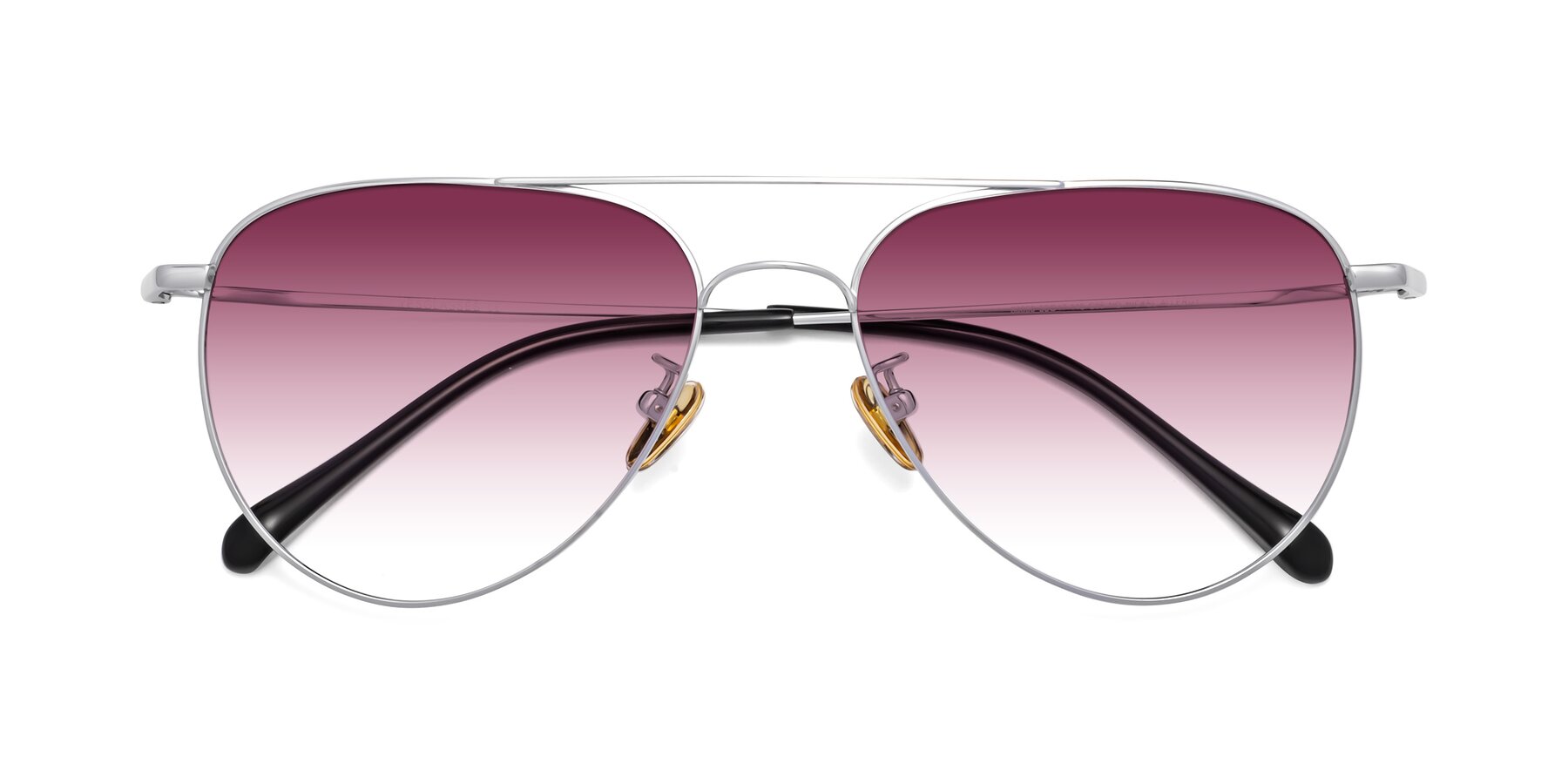 Folded Front of Hindley in Silver with Wine Gradient Lenses