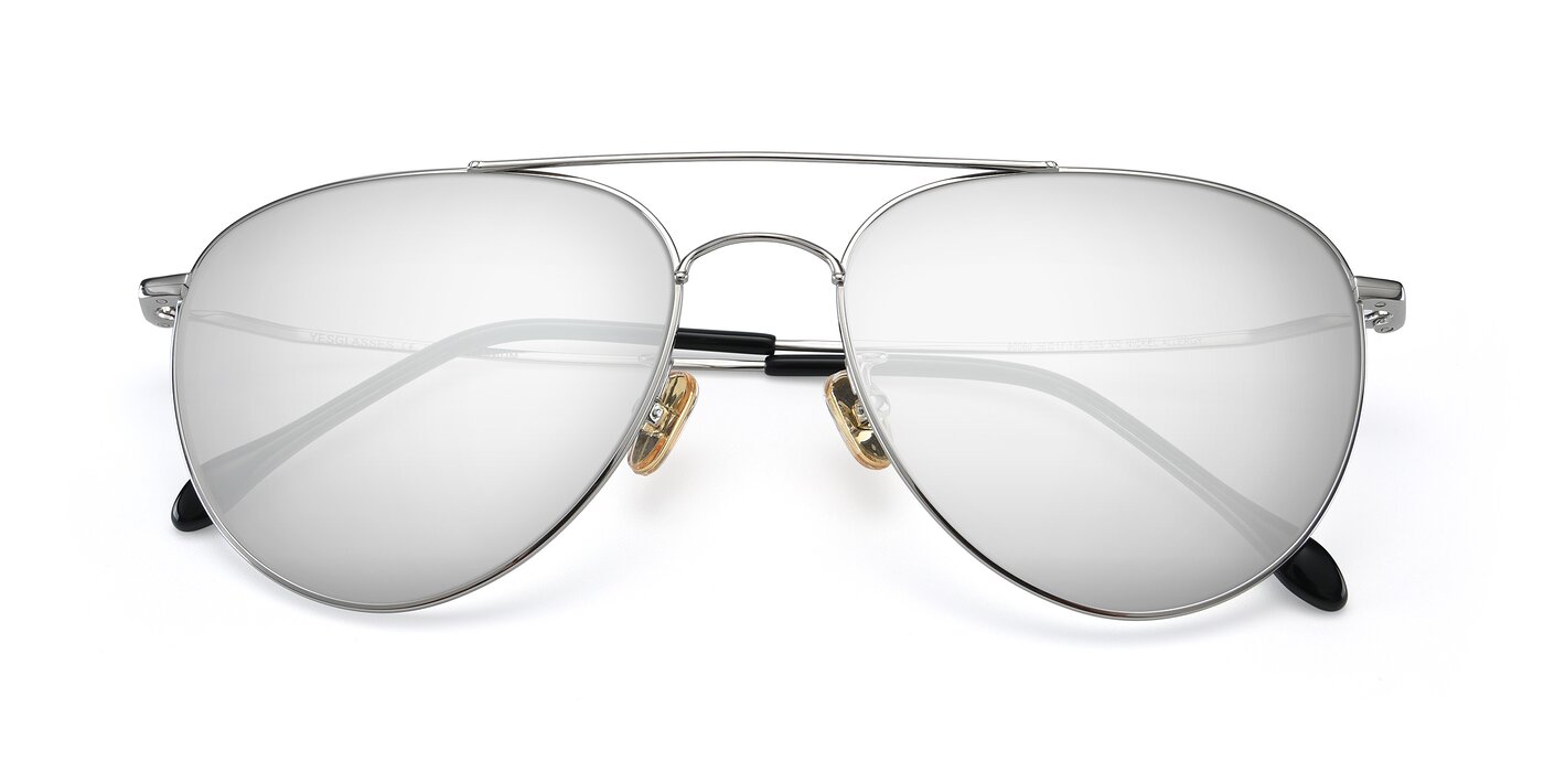 80060 - Silver Flash Mirrored Sunglasses