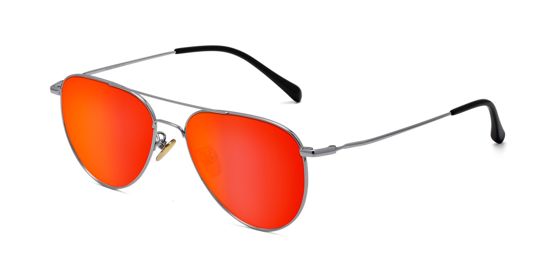 Angle of Hindley in Silver with Red Gold Mirrored Lenses