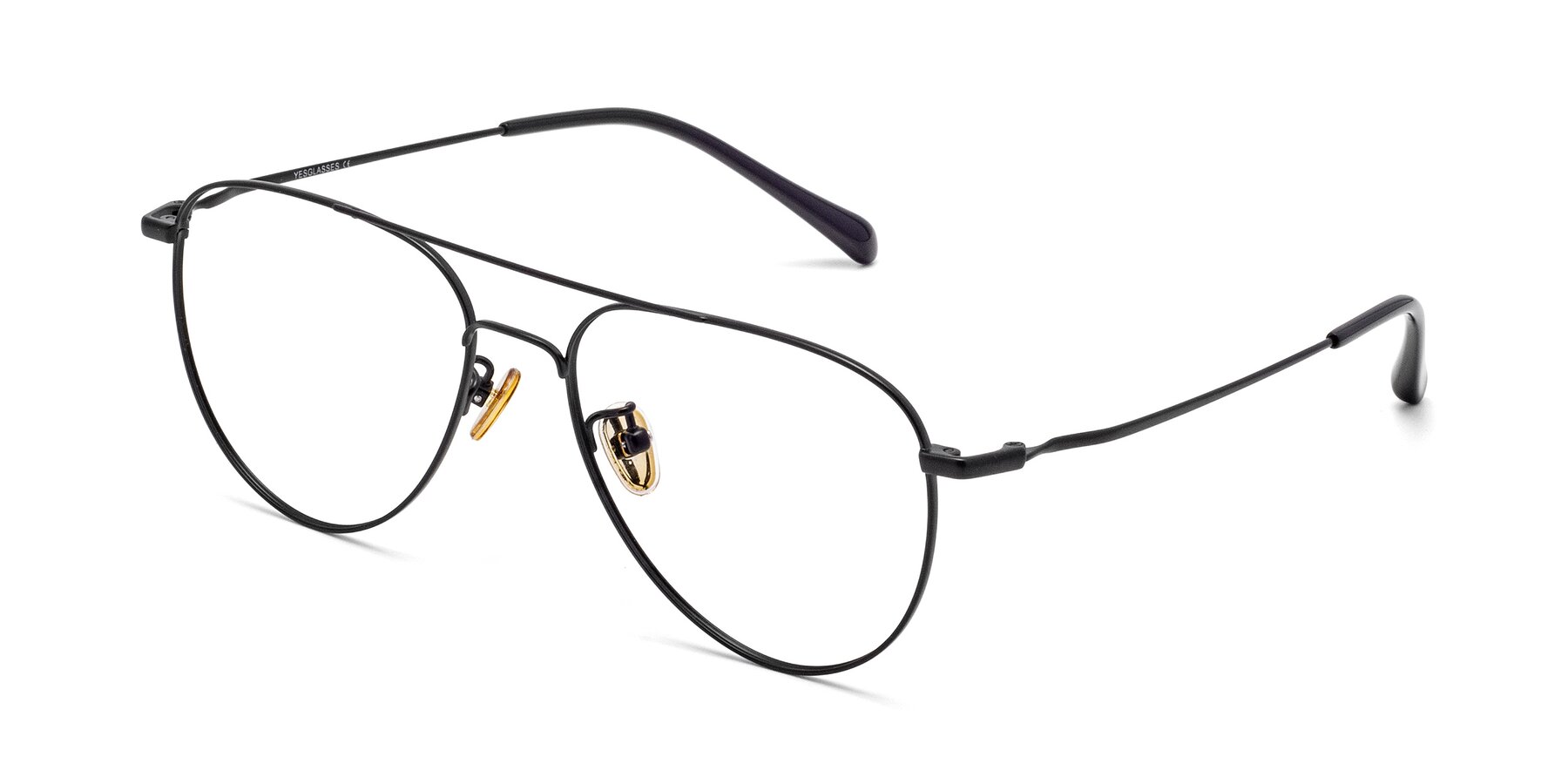 Angle of 80060 in Black with Clear Reading Eyeglass Lenses