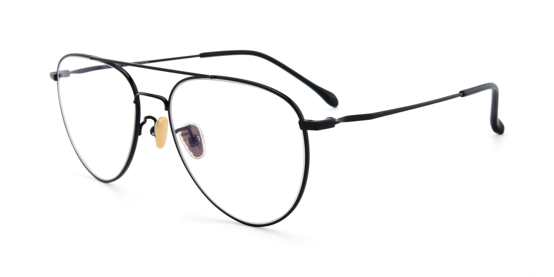 Angle of 80060 in Black with Clear Eyeglass Lenses