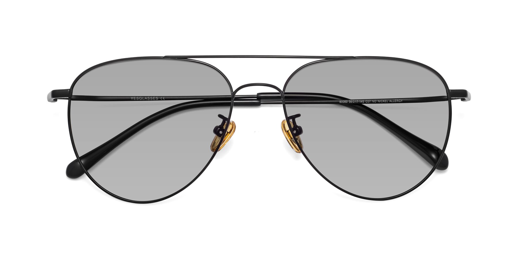 Folded Front of Hindley in Black with Light Gray Tinted Lenses