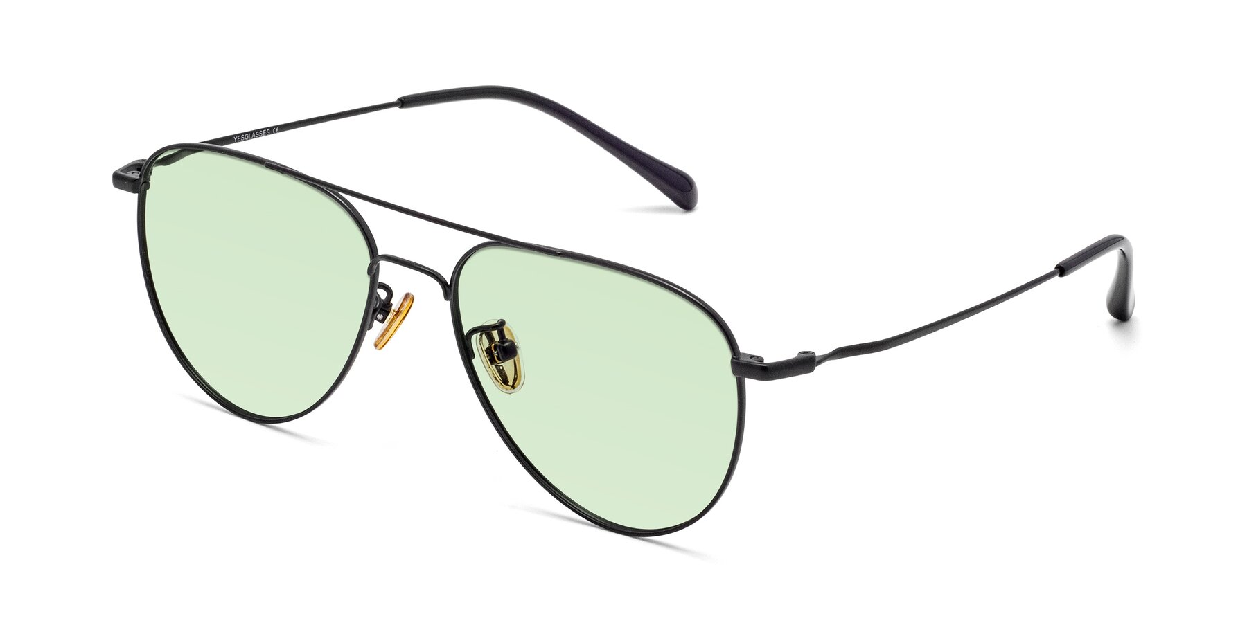 Angle of Hindley in Black with Light Green Tinted Lenses