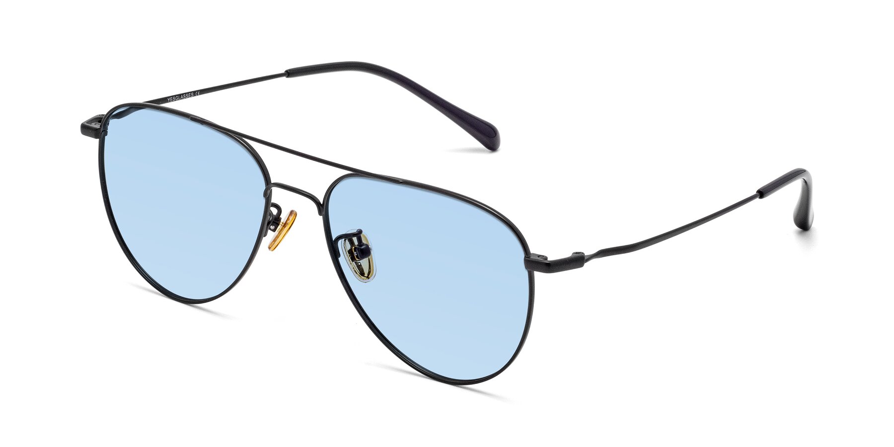 Angle of Hindley in Black with Light Blue Tinted Lenses