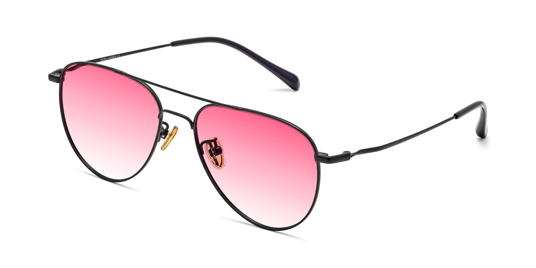 Angle of Hindley in Black with Pink Gradient Lenses