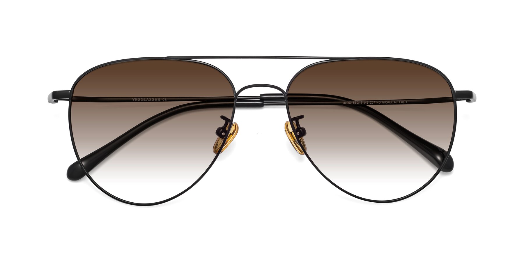 Folded Front of Hindley in Black with Brown Gradient Lenses