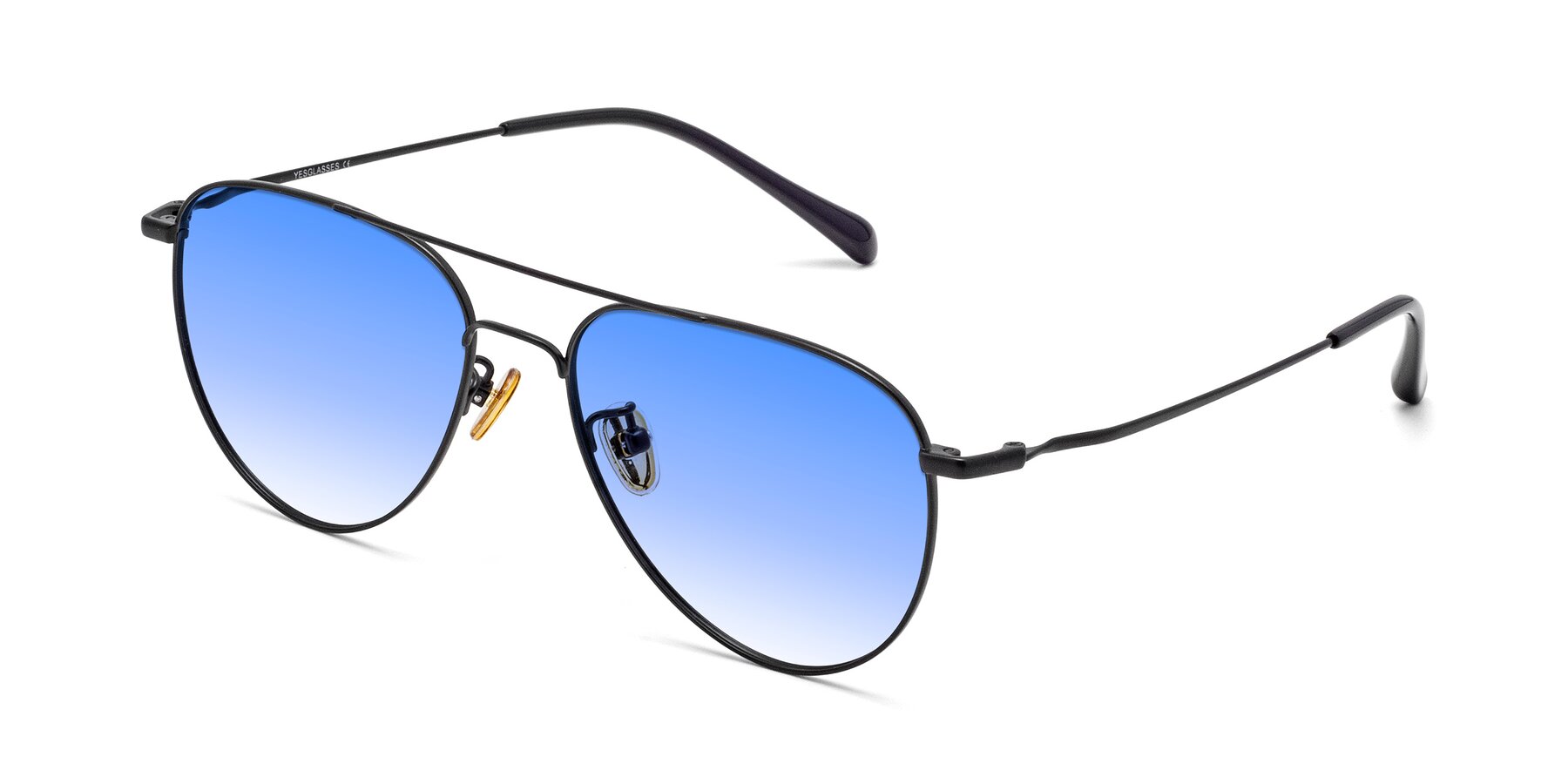Angle of Hindley in Black with Blue Gradient Lenses