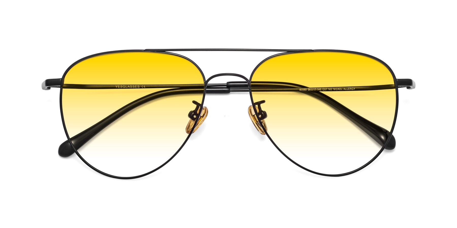 Folded Front of Hindley in Black with Yellow Gradient Lenses