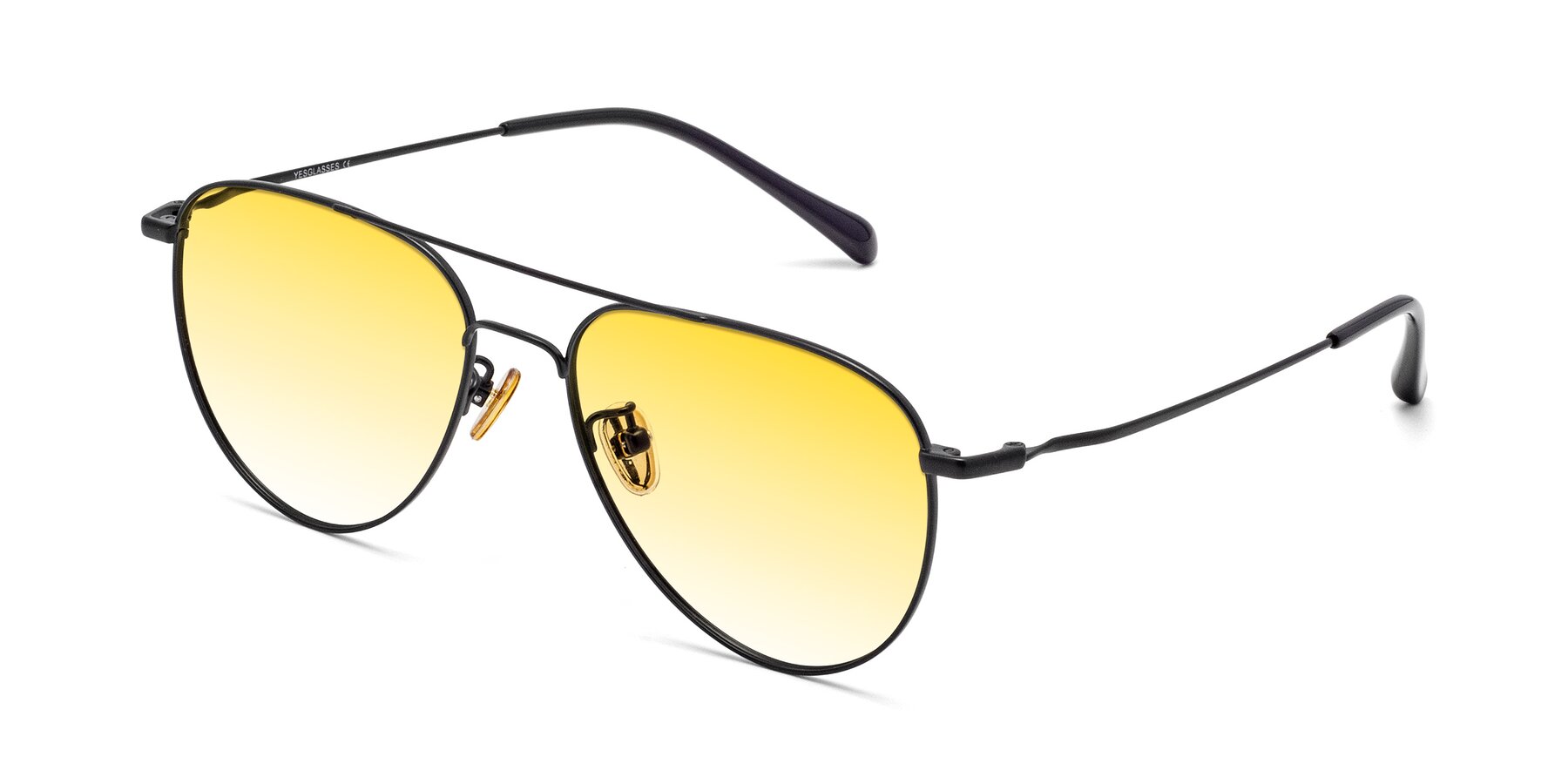 Angle of Hindley in Black with Yellow Gradient Lenses