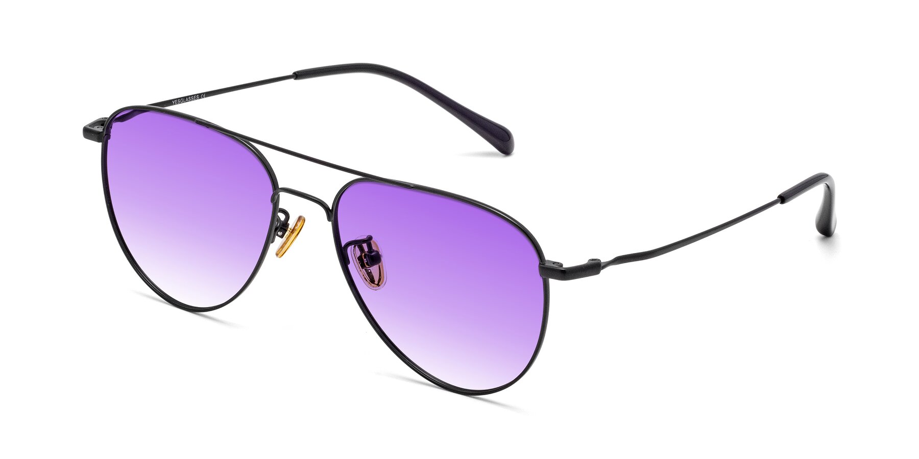 Angle of 80060 in Black with Purple Gradient Lenses