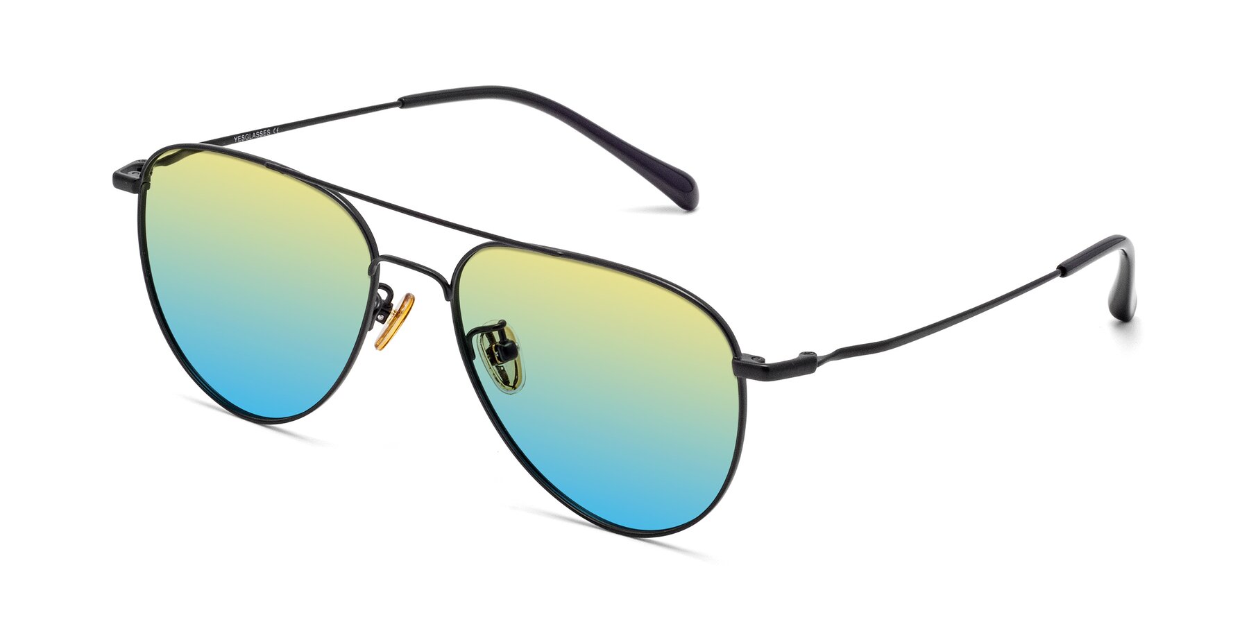 Angle of Hindley in Black with Yellow / Blue Gradient Lenses