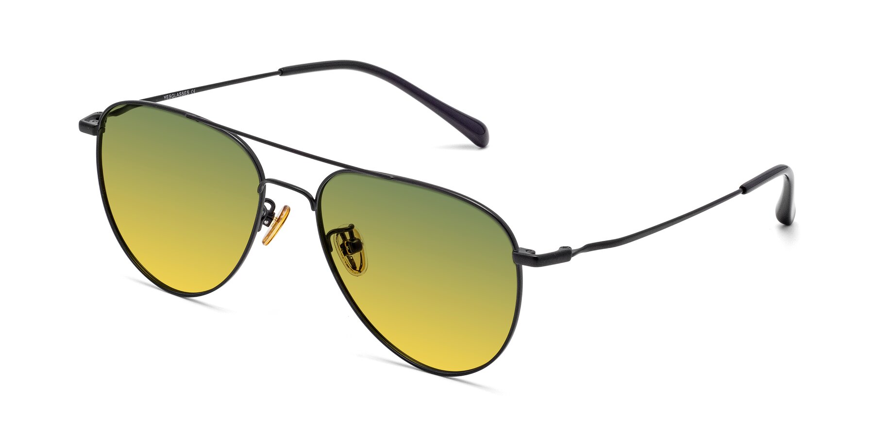 Angle of 80060 in Black with Green / Yellow Gradient Lenses