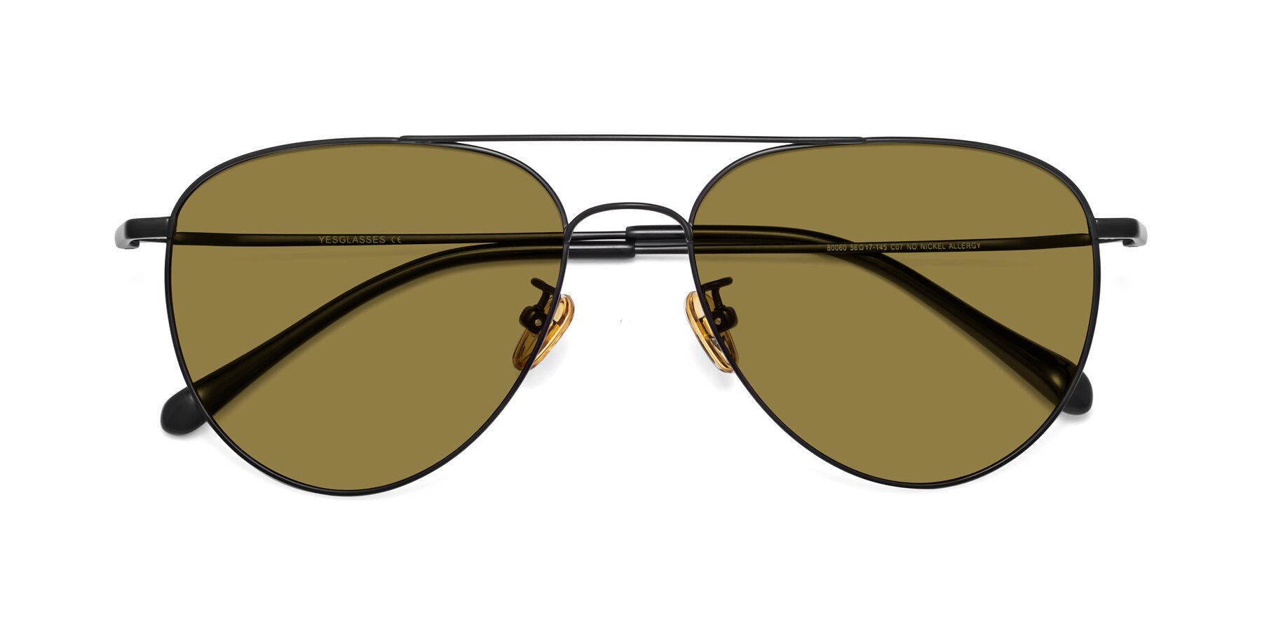 Folded Front of Hindley in Black with Brown Polarized Lenses