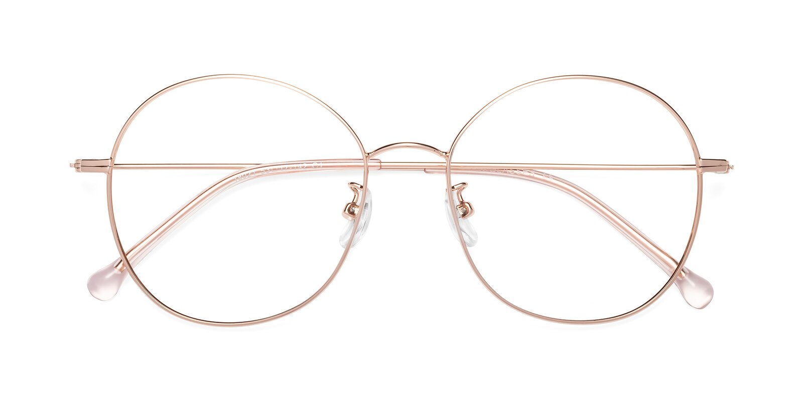 Rose Gold Grandpa Oversized Round Eyeglasses Dallas