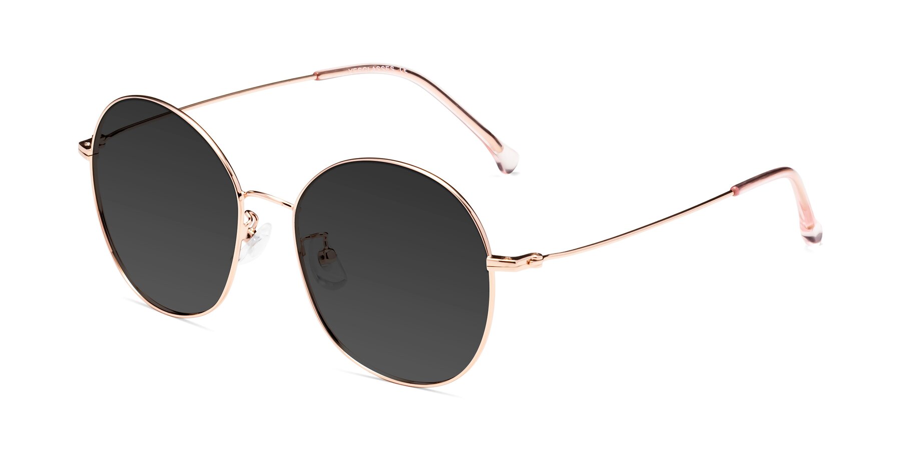 Angle of Dallas in Rose Gold with Gray Tinted Lenses