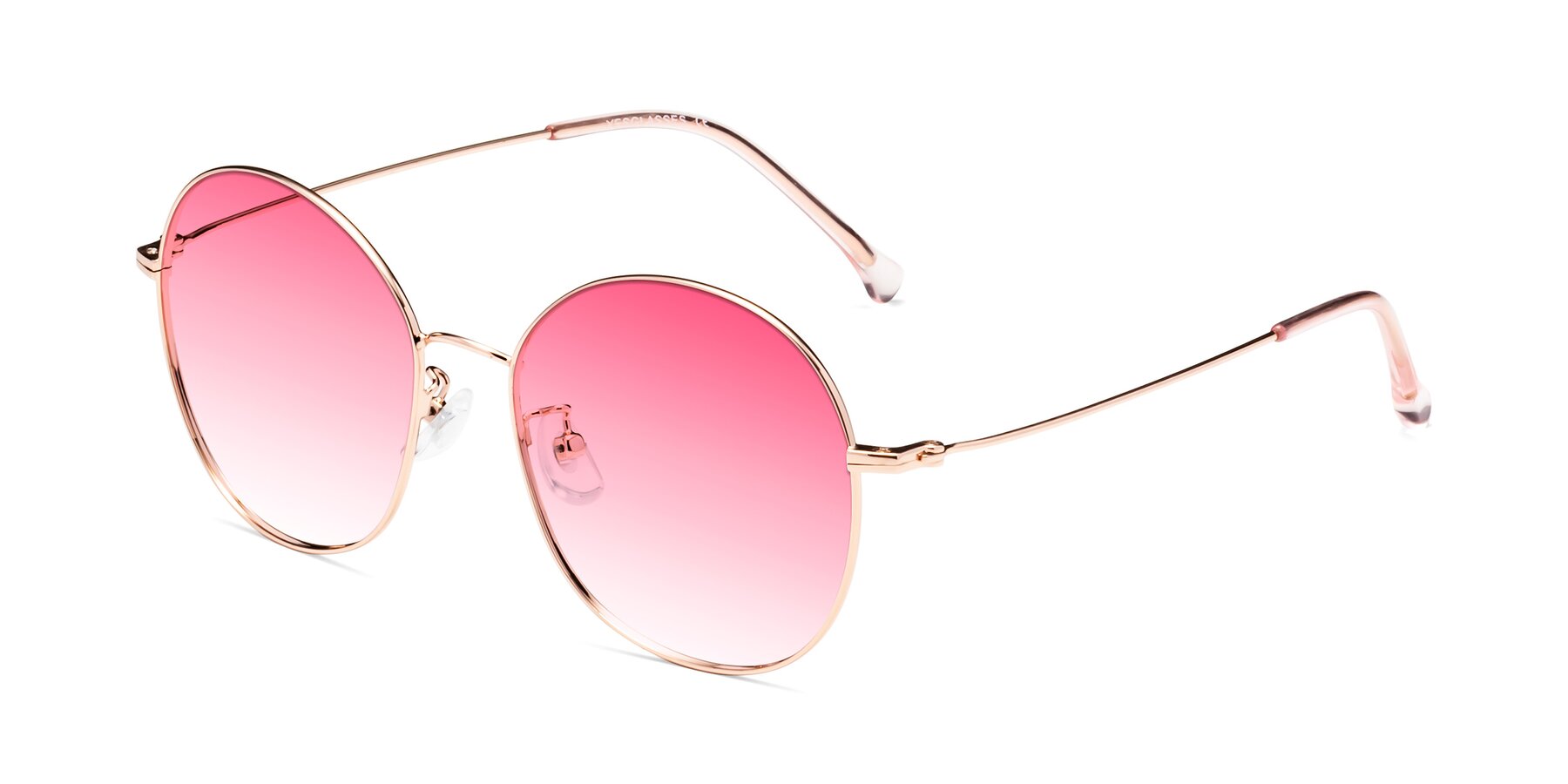 Angle of Dallas in Rose Gold with Pink Gradient Lenses