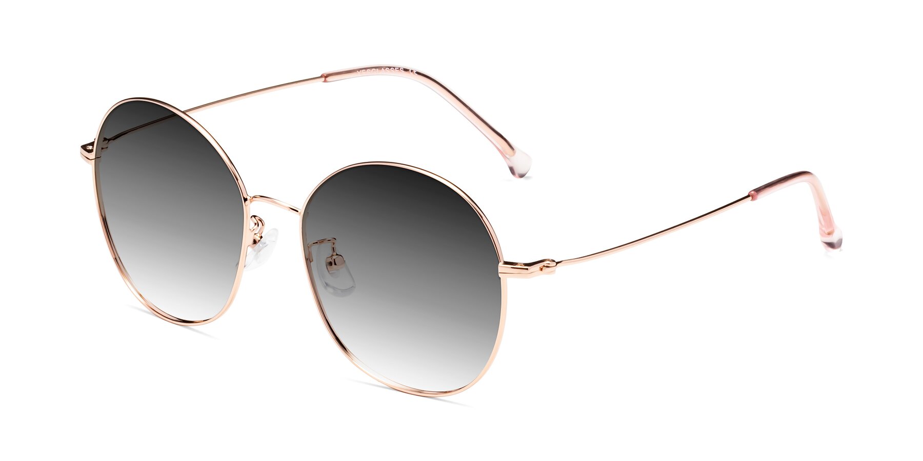Angle of Dallas in Rose Gold with Gray Gradient Lenses