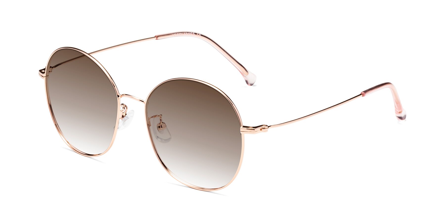 Angle of Dallas in Rose Gold with Brown Gradient Lenses