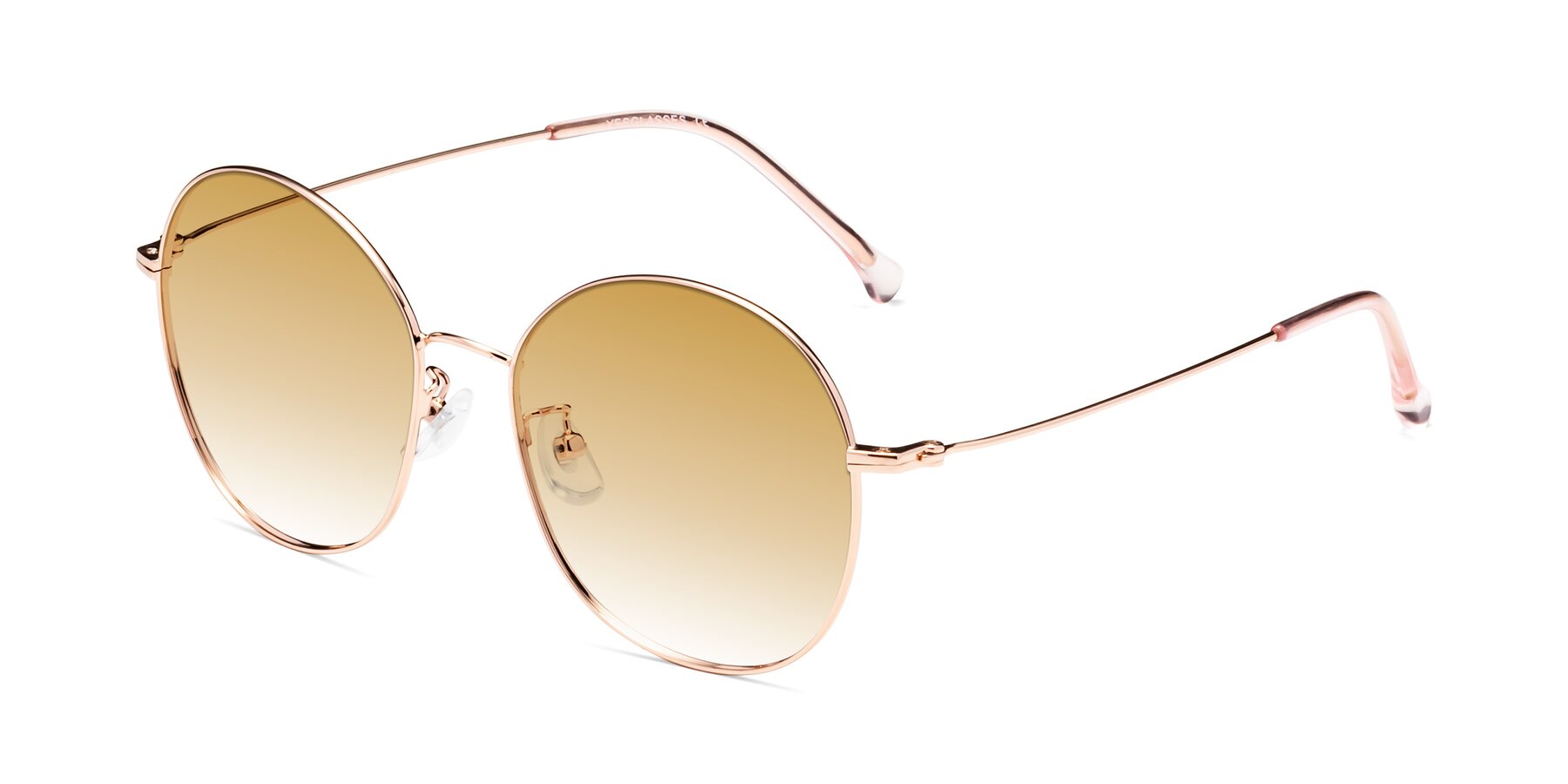 Angle of Dallas in Rose Gold with Champagne Gradient Lenses