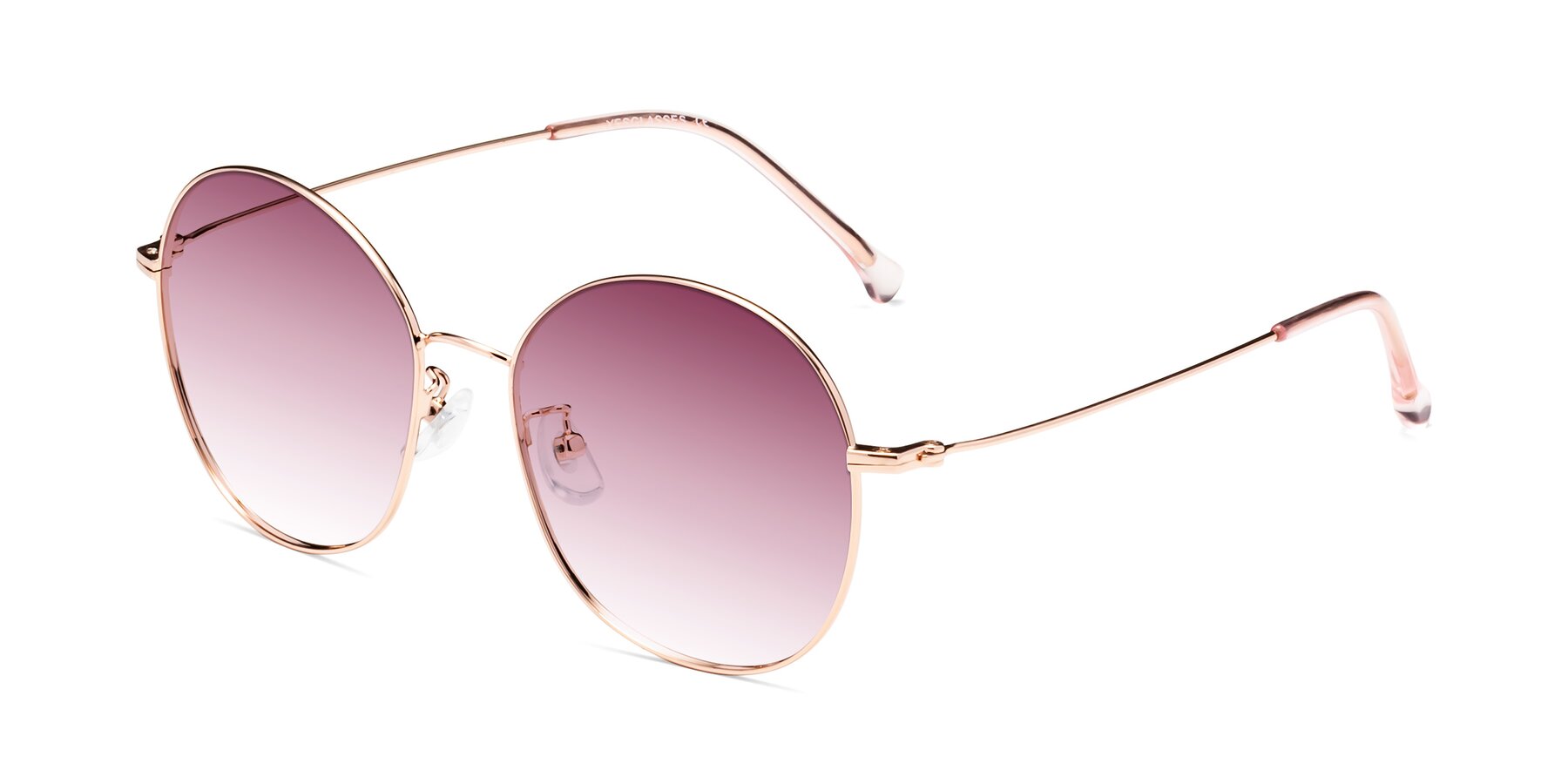 Angle of Dallas in Rose Gold with Wine Gradient Lenses