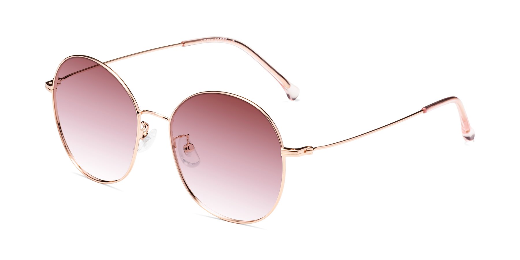 Angle of Dallas in Rose Gold with Garnet Gradient Lenses