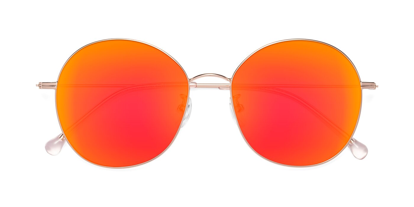 Dallas - Rose Gold Flash Mirrored Sunglasses