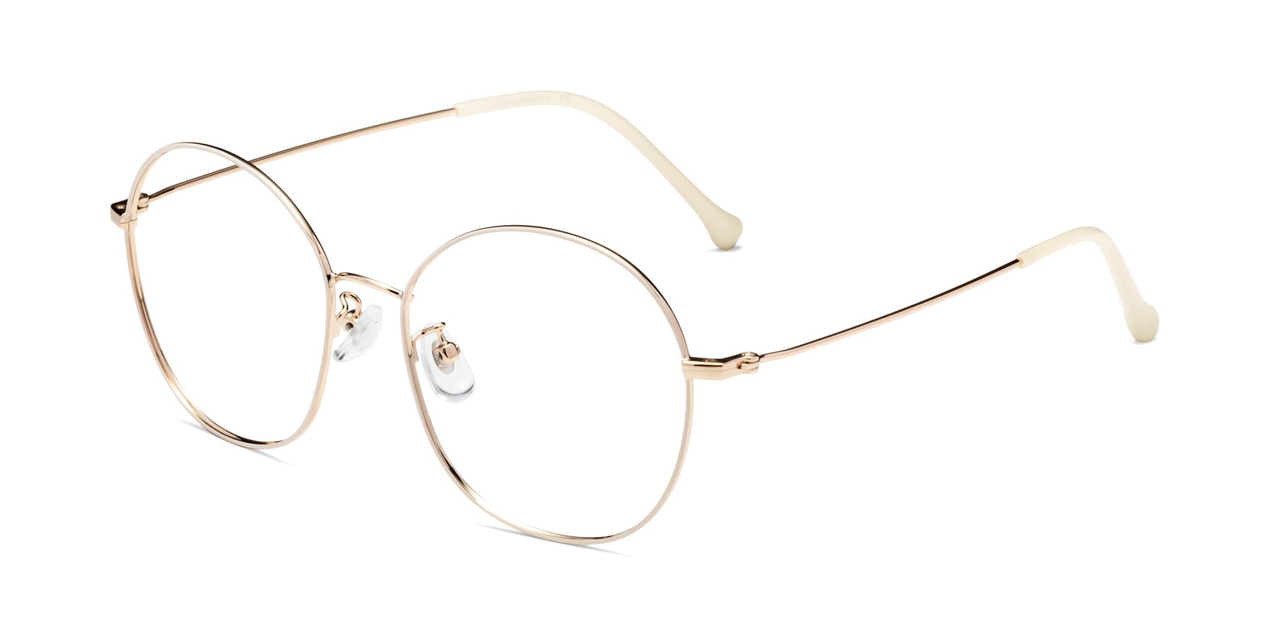 WhiteGold Grandpa Oversized Round Eyeglasses Dallas