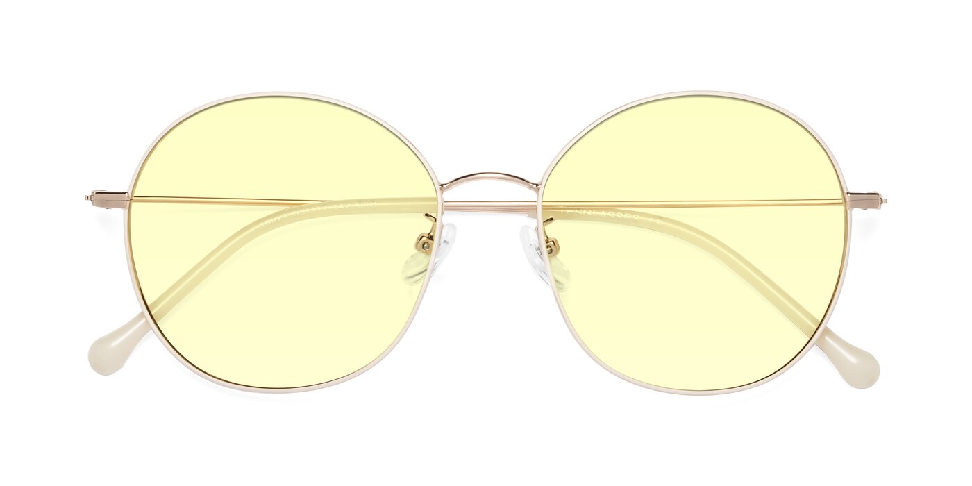 Dallas - White / Gold Tinted Sunglasses