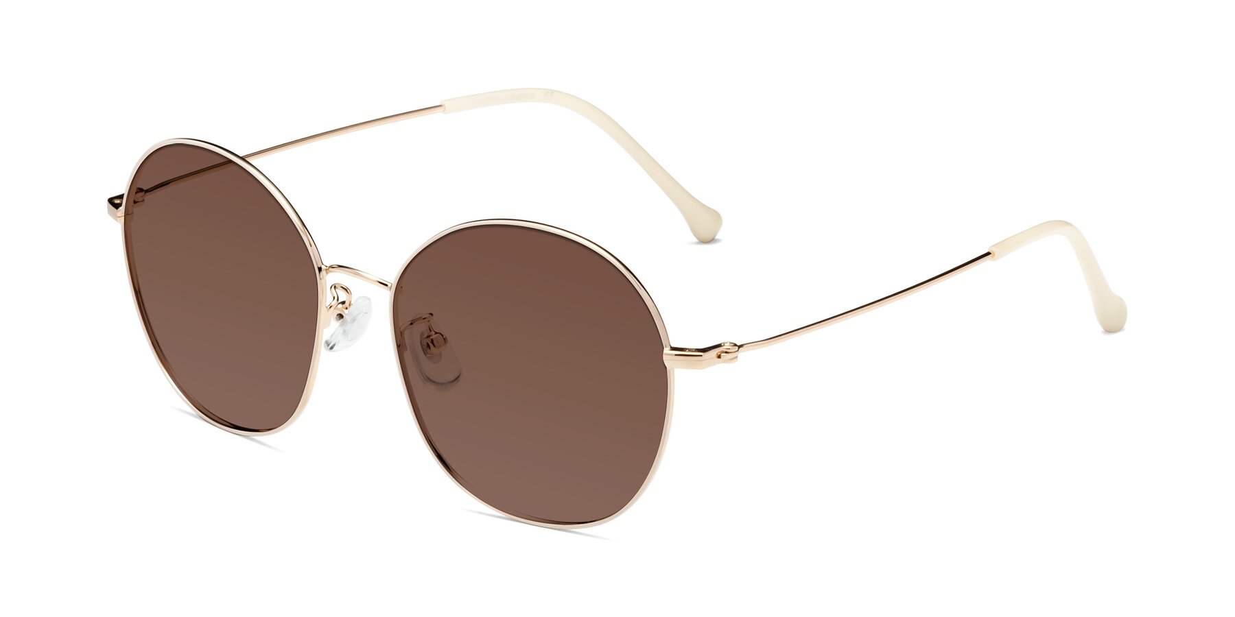 Angle of Dallas in White-Gold with Brown Tinted Lenses