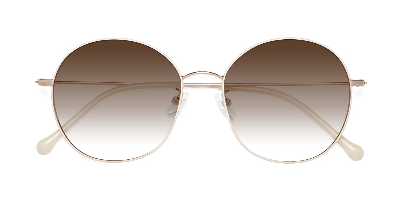 Dallas - White / Gold Gradient Sunglasses