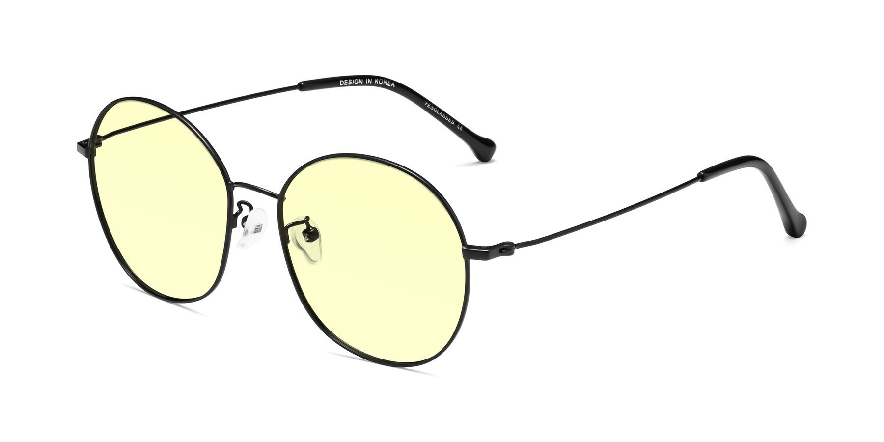 Angle of Dallas in Black with Light Yellow Tinted Lenses