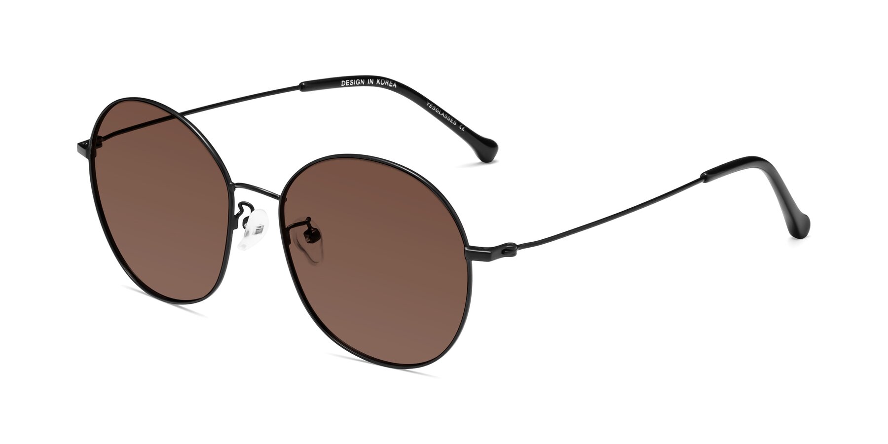 Angle of Dallas in Black with Brown Tinted Lenses