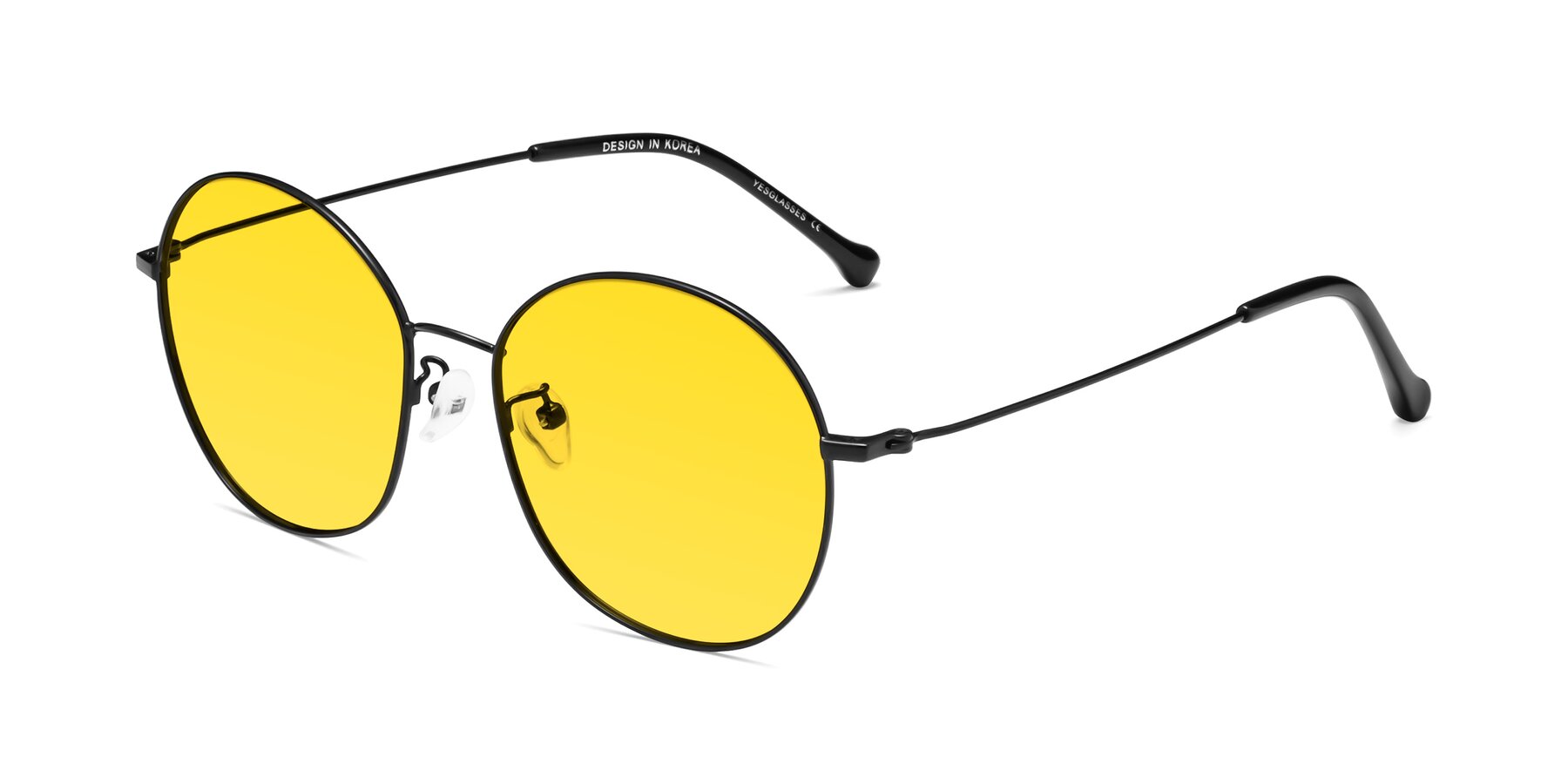 Angle of Dallas in Black with Yellow Tinted Lenses