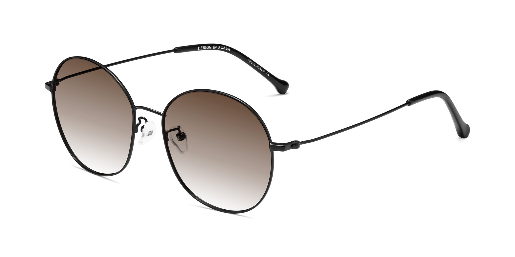 Angle of Dallas in Black with Brown Gradient Lenses
