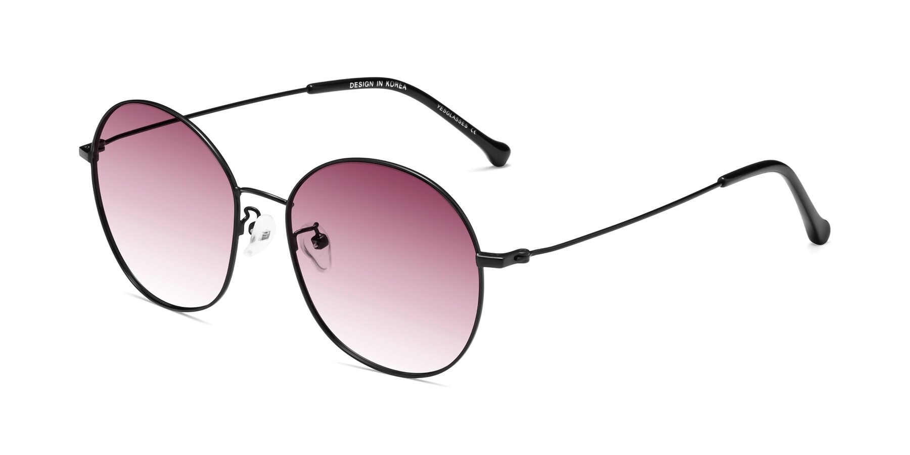 Angle of Dallas in Black with Wine Gradient Lenses