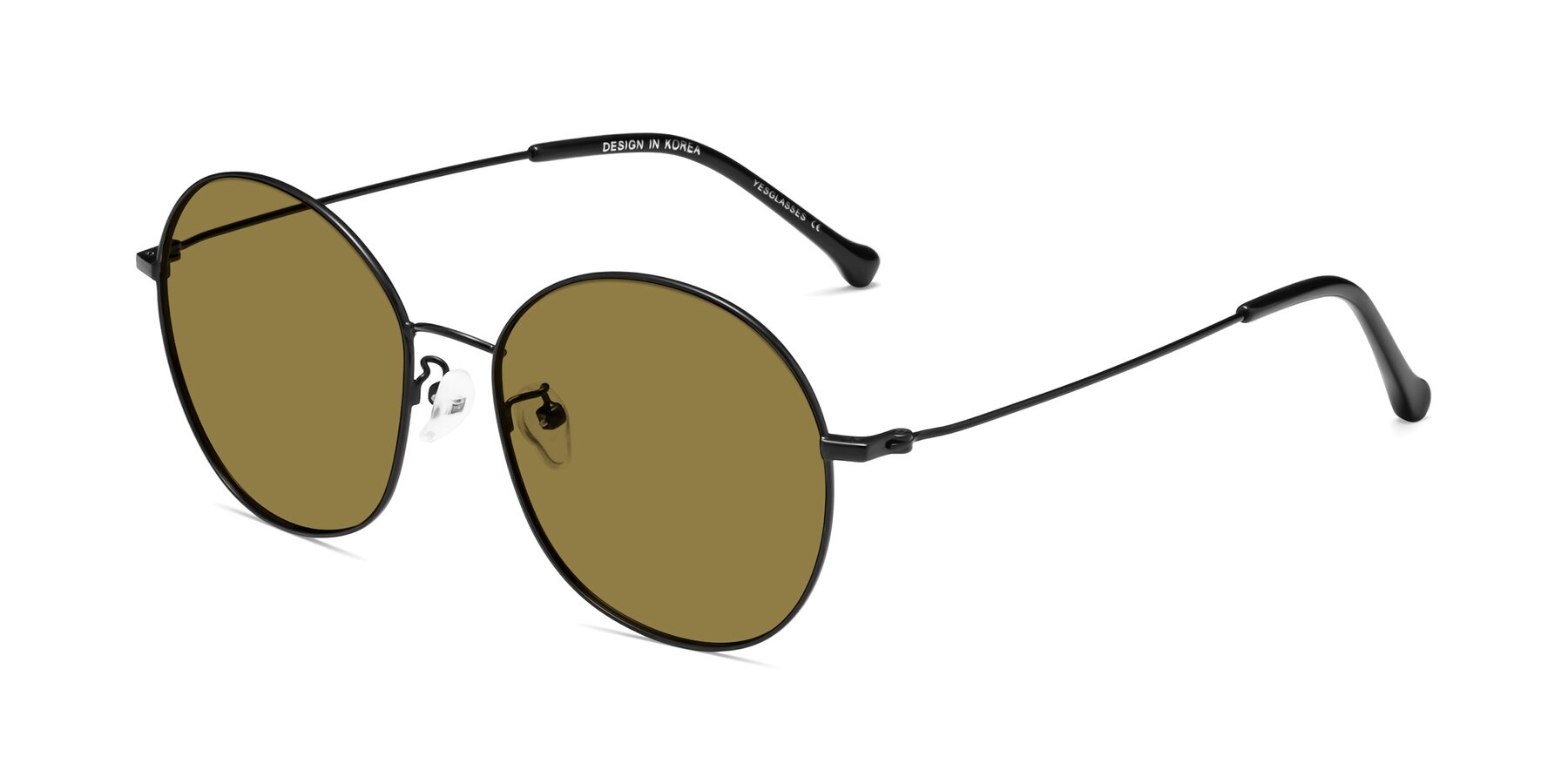 Angle of Dallas in Black with Brown Polarized Lenses