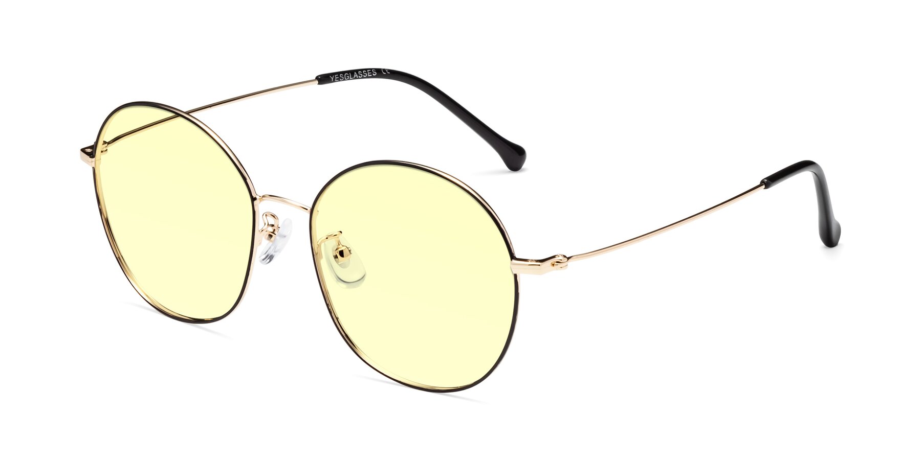 Angle of Dallas in Black-Gold with Light Yellow Tinted Lenses