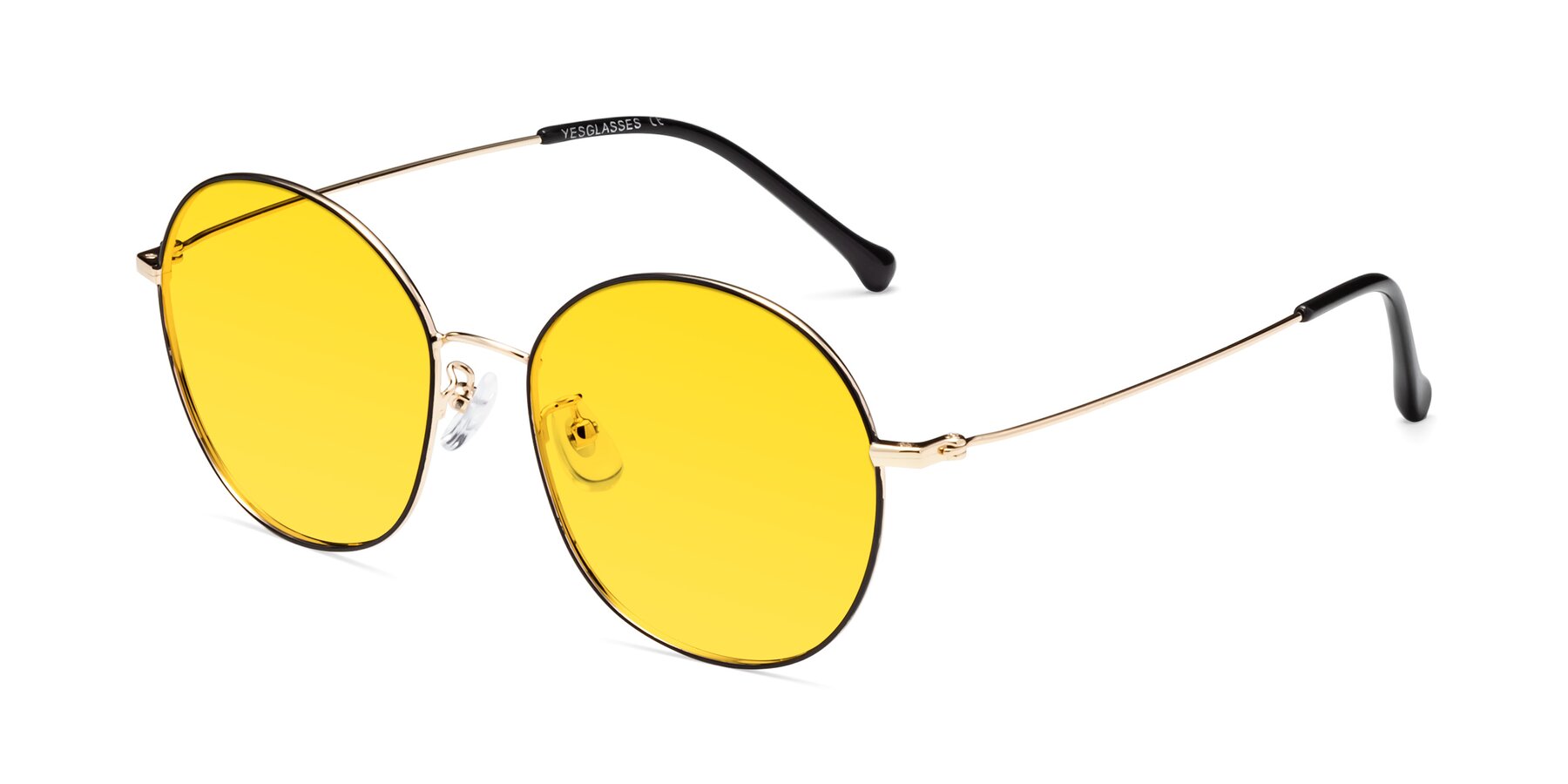 Angle of Dallas in Black-Gold with Yellow Tinted Lenses