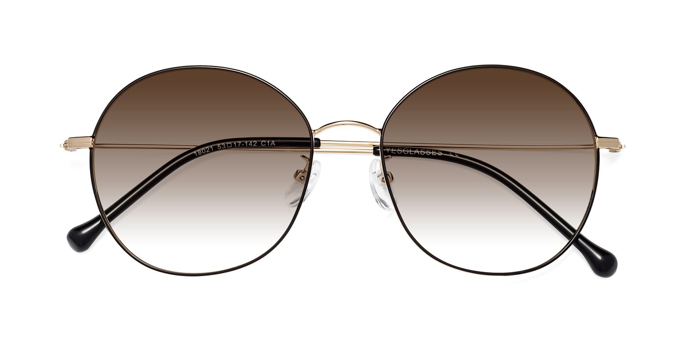 Dallas - Black / Gold Gradient Sunglasses