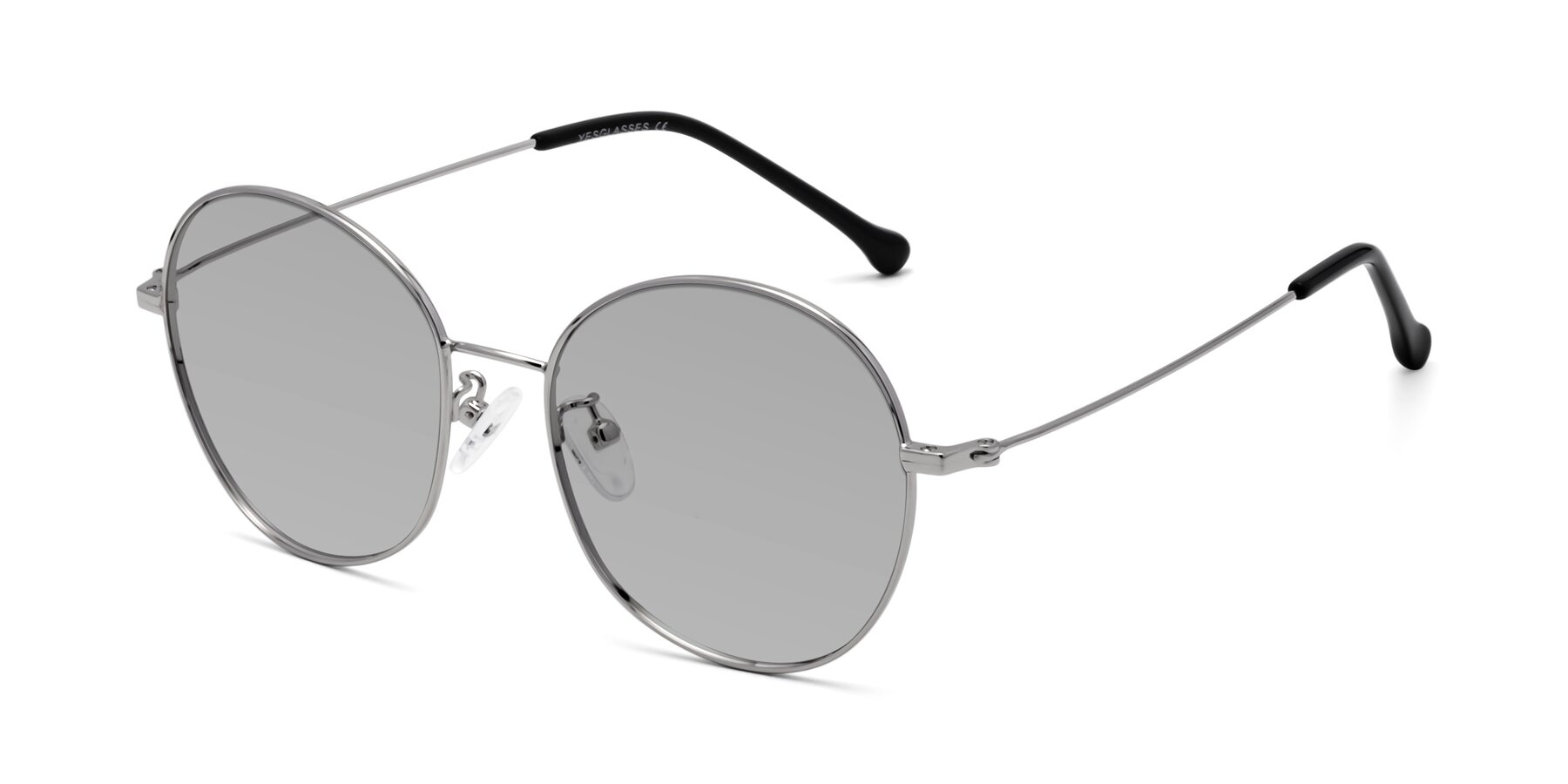 Angle of Dallas in Silver with Light Gray Tinted Lenses
