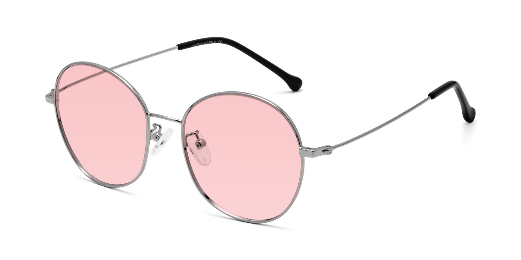 Angle of Dallas in Silver with Light Garnet Tinted Lenses