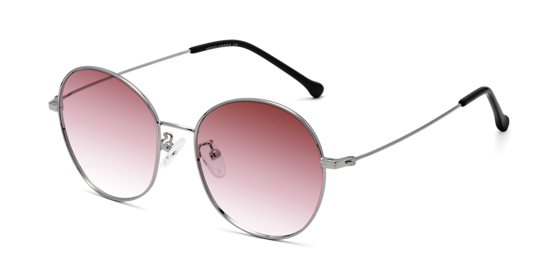 Angle of Dallas in Silver with Garnet Gradient Lenses